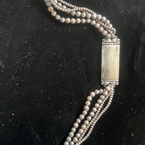 Sterling Silver Monogram and Ball Bracelet